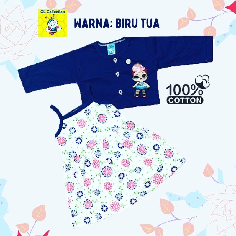 Cardigan + Dress Tanktop Tsum tsum LOL Bayi All Size 6-12 Bulan SNI [Ecer]