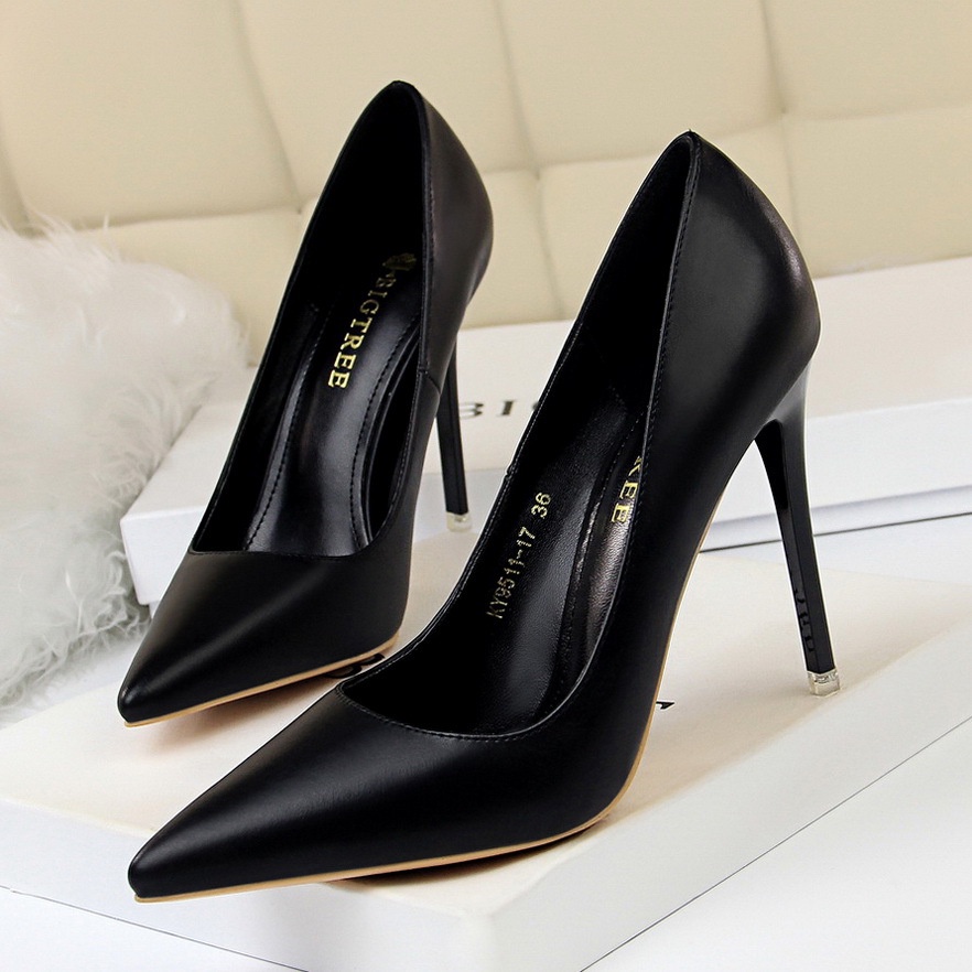 [LEXI] BLACK 34-43 [10.5cm dan 7.5cm] [21] Heels Polos- Woman Heels BIG TREE – SWI – Sepatuwanitaimp