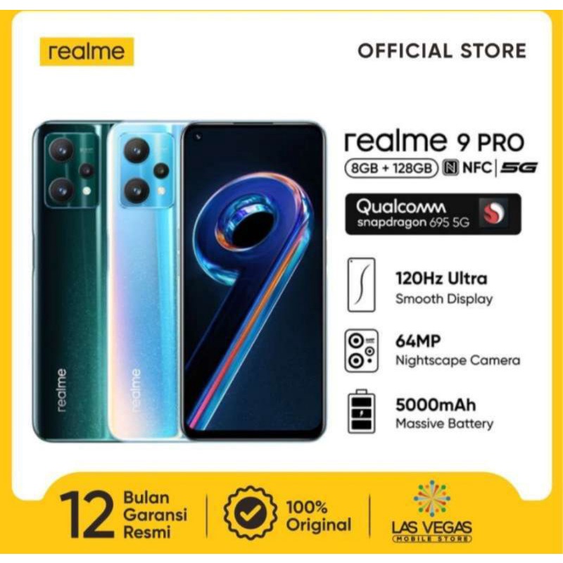 REALME 9 PRO RAM [ 8/128 GB ] GARANSI RESMI