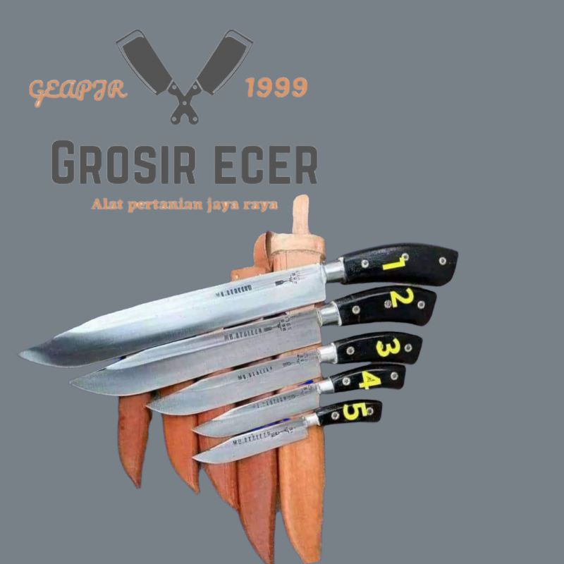 Pisau Set/Set Pisau Dapur 5 in 1/Pisau Dapur 5 pcs/Pisau Dapur Super Tajam/Pisau Satu Set/Pisau Taja