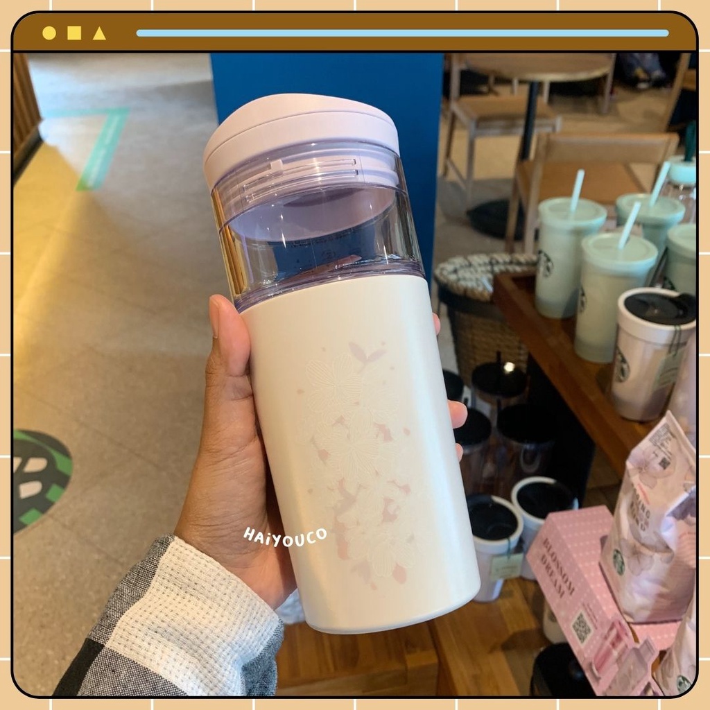 Tumbler Starbucks Spring 2022 Cherry Blossom / Tumbler Starbucks 2-in-1 Cluster Cherry Blossom Tumbl
