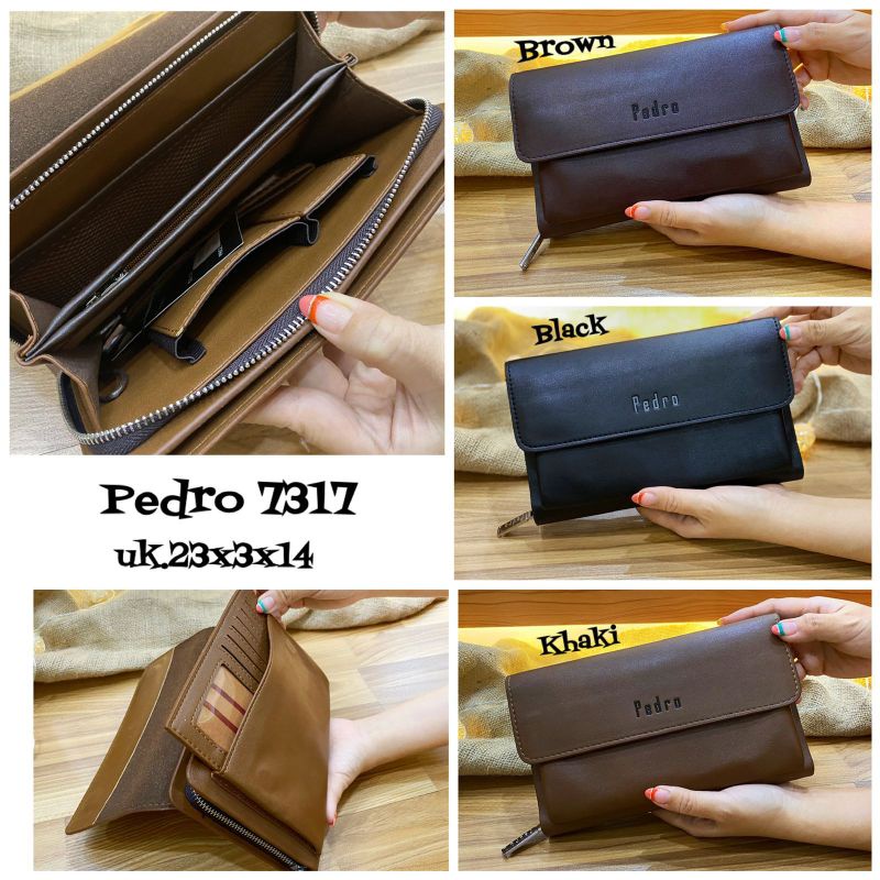 Handbag Pedro Bahan Kulit Kode 7317 Import