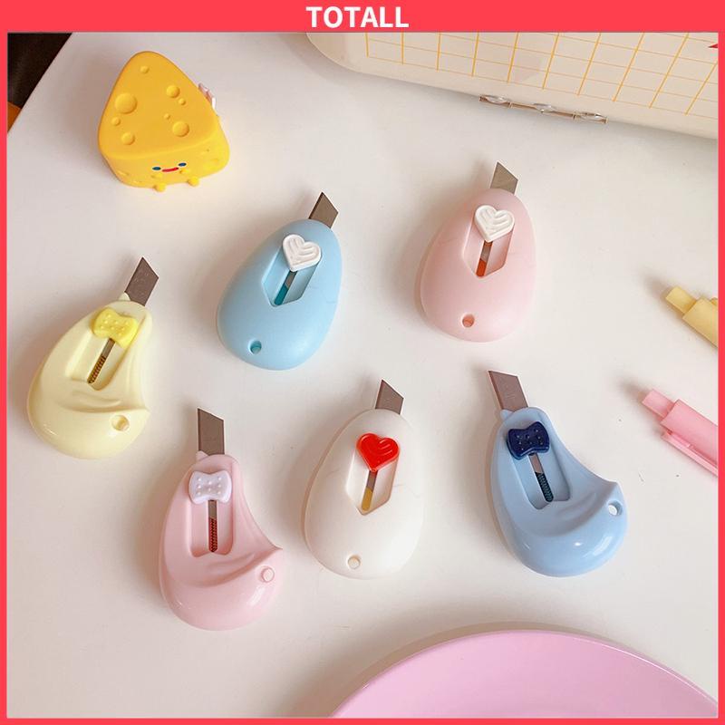 COD Cute Mini Cutter Pisau Kecil Lucu Portable Small Utility Knife Alat Perlengkapan Seni Siswa