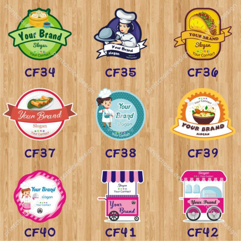 (Free design) Stiker Label Makanan