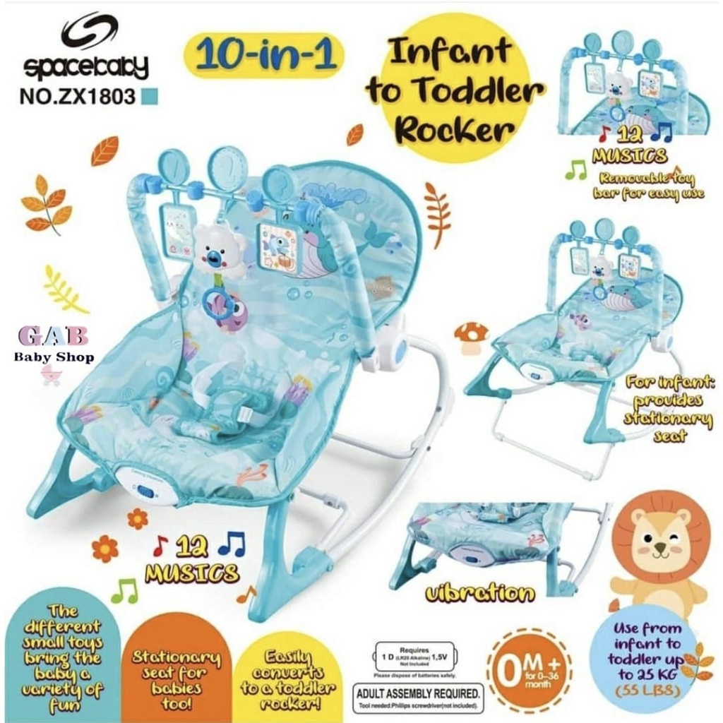 Bouncer Kursi Goyang Manual Bayi Space Baby Mastela FREE BUBBLE WRAP!!-SPACE-TOSCA