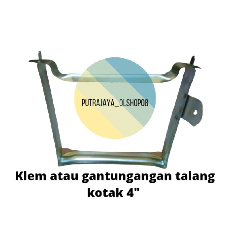 klem talang kotak 4" gantungan talang kotak 4" hak talang kotak