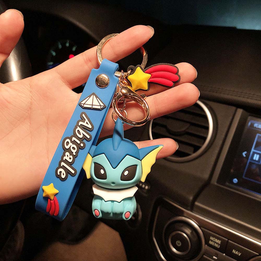 Needway  Pikachu Pokemon Figures Toy Sylveon Bag Pendant Pikachu Doll Keychain Action Figure Keychain 10 styles Espeon Classic Japanese Cartoon Pocket Toy Elf Car Keychain