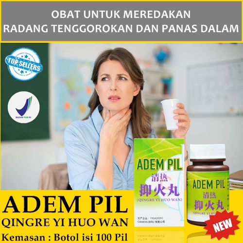 TERBARU adem pil obat herbal untuk meredakan sakit radang tenggoroka cina alami terbaik termurah ori