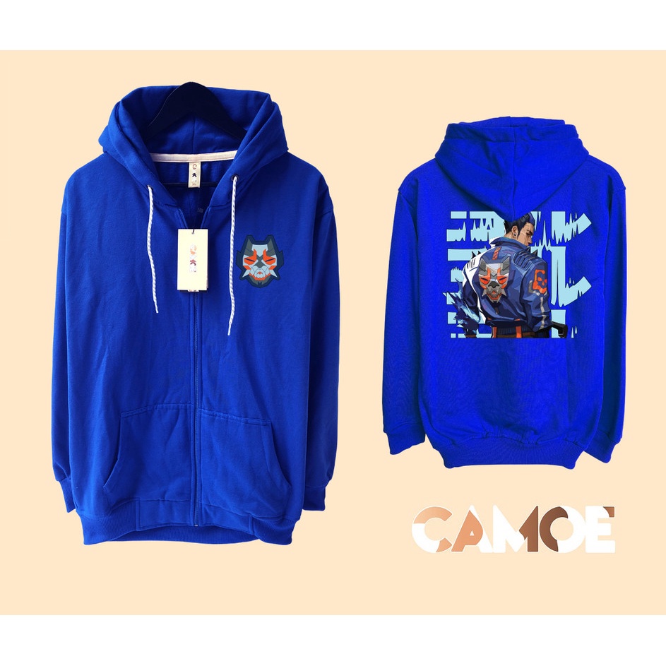 Jaket Hoodie Zipper Gaming Valorant Agents Yoru