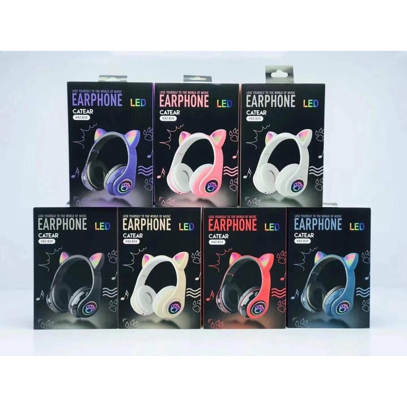 Headphone Bluetooth Cat Ear/Telinga Kucing STN-28 Stereo Bass Wireless Headset