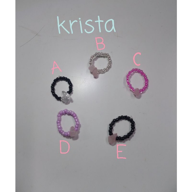 cincin manik polos/daisy/krista isi 1-5pcs