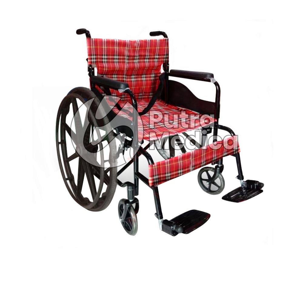 Sella Kursi Roda Lipat Velg Racing KY809-46 Black Edition / Wheel Chair / Alat Bantu Jalan