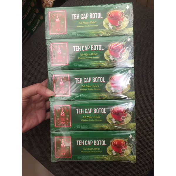 Teh Cap Botol Teh Hijau Celup Aroma Melati isi 25 pcs