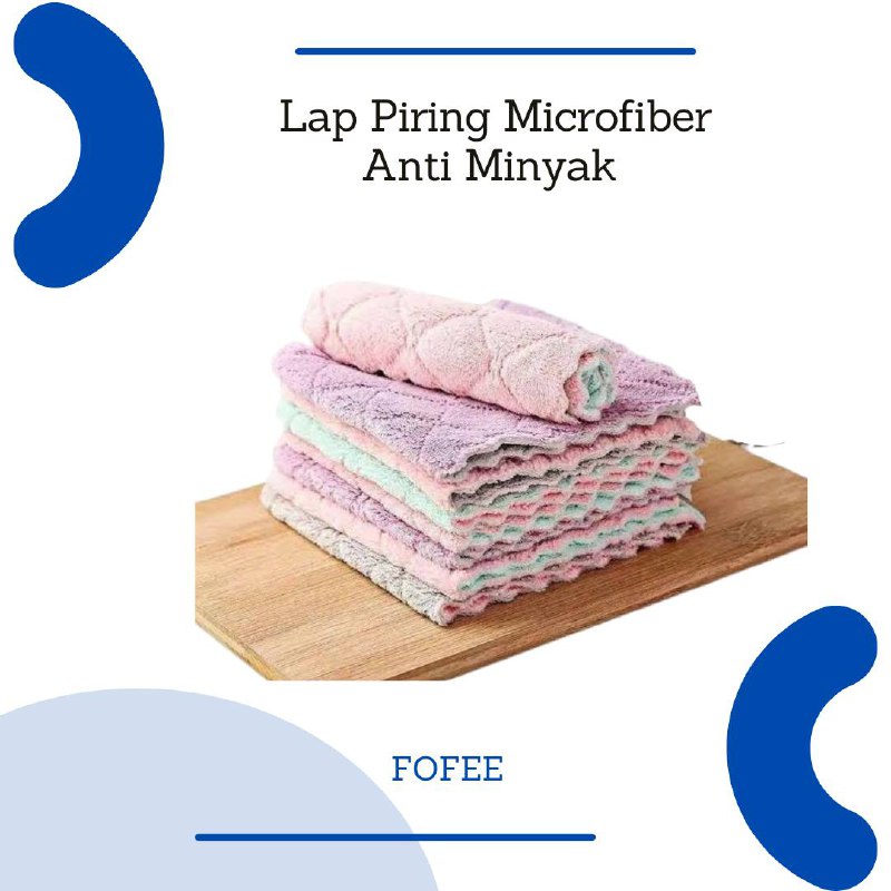 [LOCAL] Lap Piring Microfiber - Kain Lap Dapur Anti Minyak 15x25CM