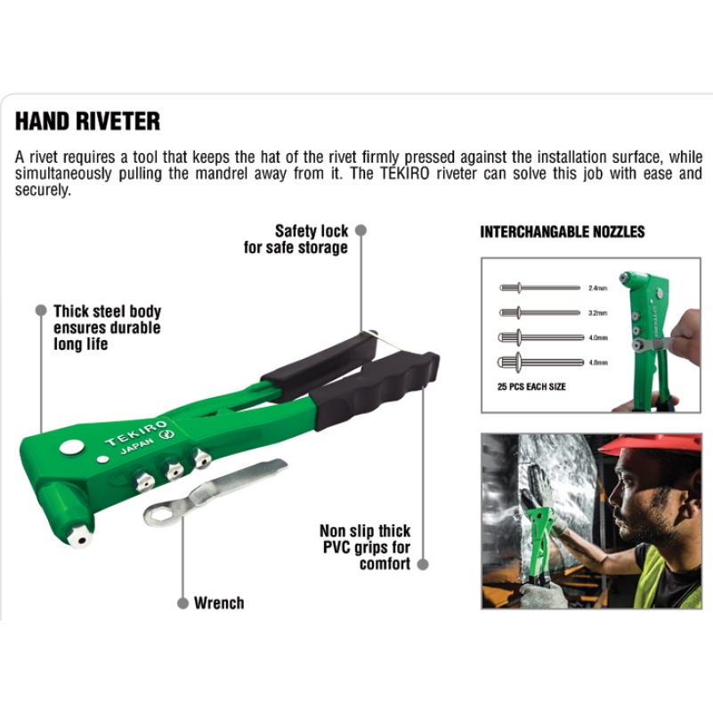 TANG RIVET 2-10MM TEKIRO