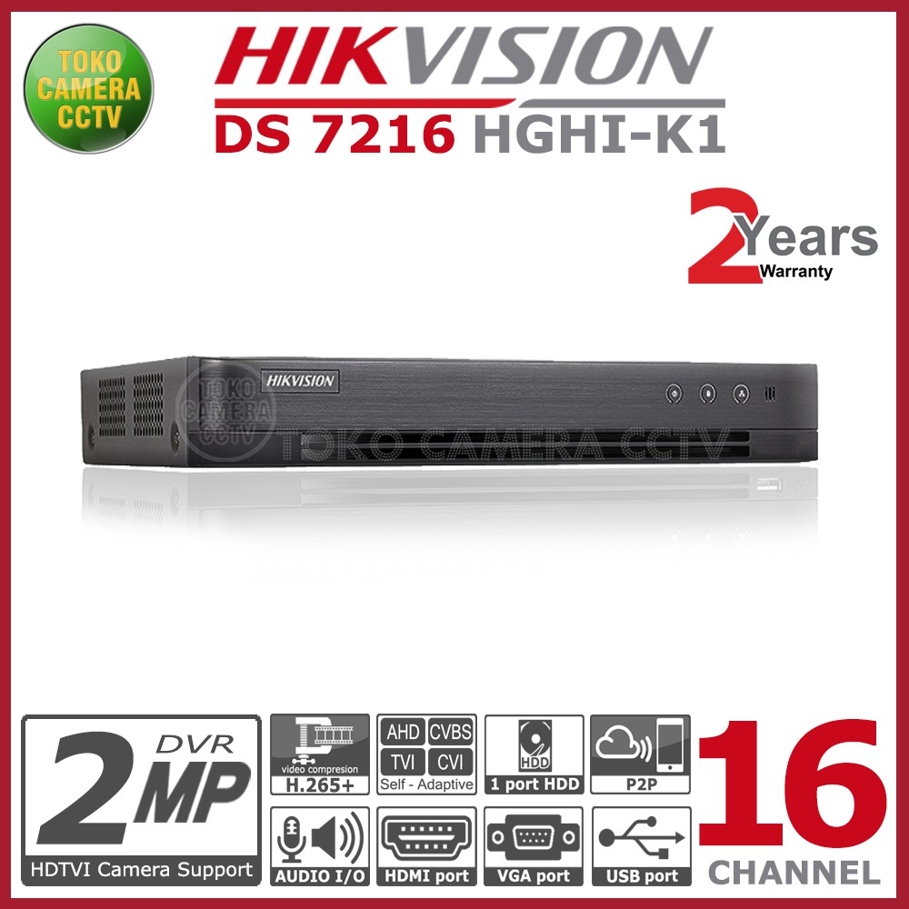 DVR HIKVISION 16 CHANNEL DS-7216HGHI-K1