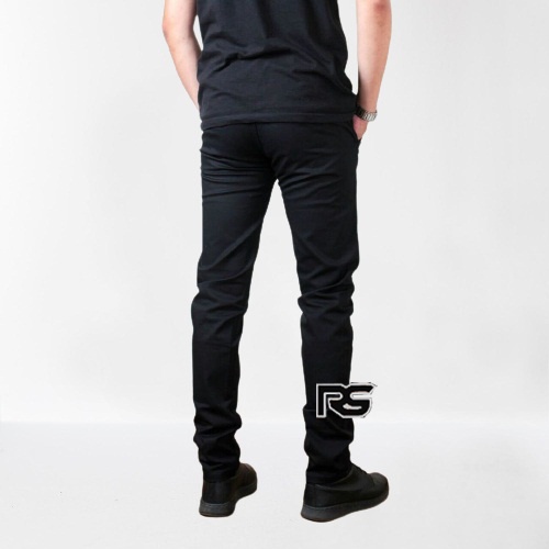 Celana Chino Panjang pria celana chinos pria celana chino kerjaharian santai casual formal Black