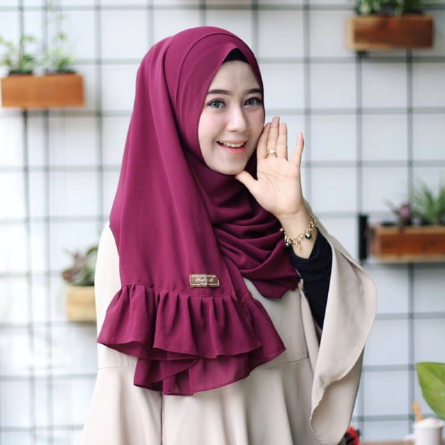 Eva Pashmina Diamond Rempel Jilbab Pashmina Rempel Diamond Hijab Pashmina Shopee Indonesia