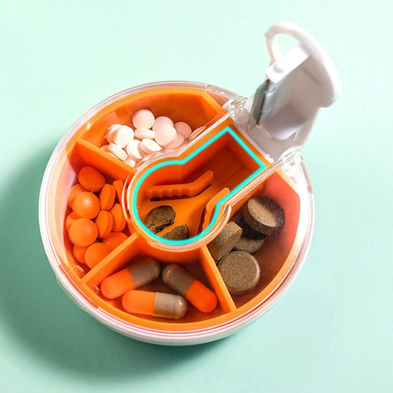 NA - PILL CUTTER SPLITTER - TEMPAT OBAT DENGAN PEMOTONG - MEDICINE CUTTER