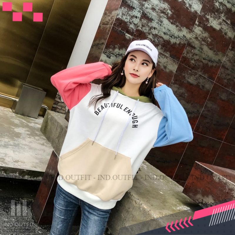 SWEATER MIX 5 WARNA HOODIE COMBINASI NCT RENJUN BEAUTIFUL ENOUGH HOODIE MIX 3 WARNA UNISEKS TERBARU 