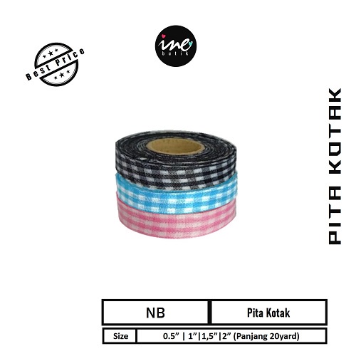 

PITA KOTAK 0.5" DAN 1" | PITA KAIN MOTIF KOTAK