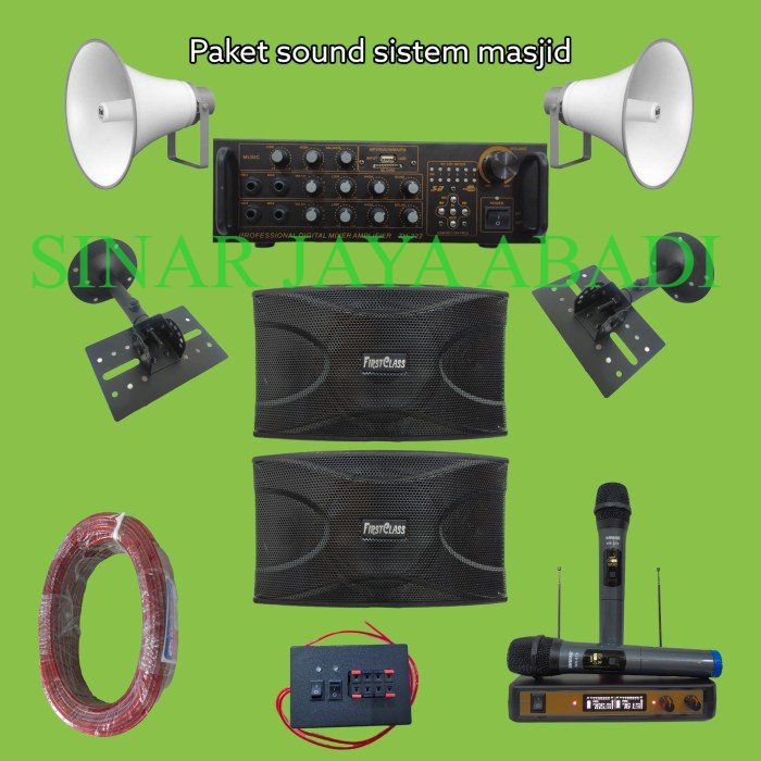 promo PAKET MURAH SOUND SISTEM MASJID MUSHOLA GRATIS ALAT PEMBAGI SPEAKER