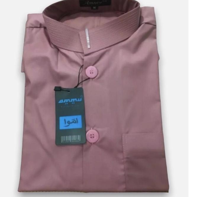 Baju Koko AMMU Warna Pink Salem/Dusty ✽