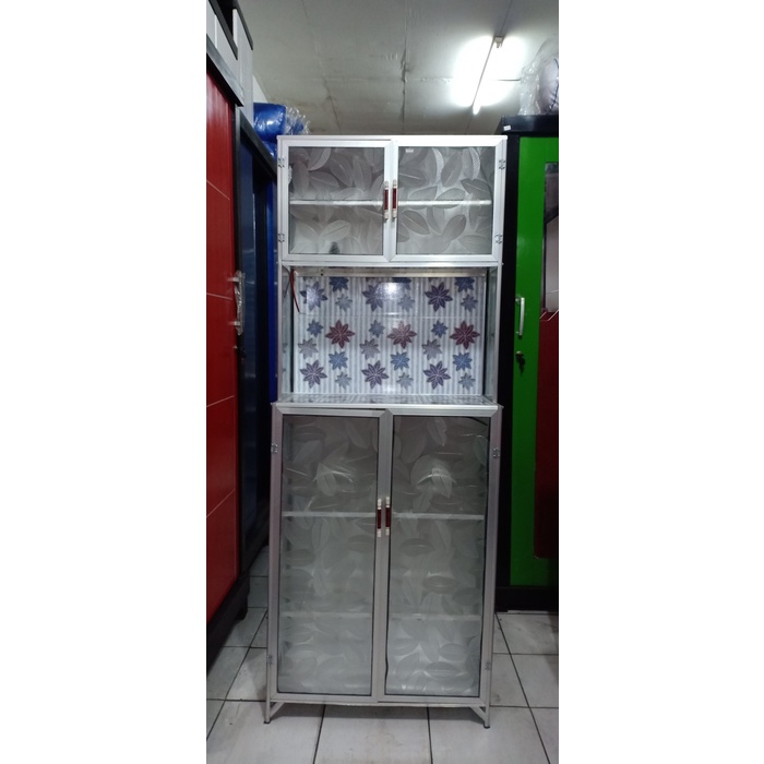 Terlaris RAK PIRING LEMARI DAPUR ALUMUNIUM 2 PINTU