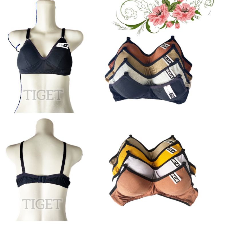 BH BRA Sport COP Wanita Cewek Remaja Dewasa Busa Tipis Tanpa Kawat Katun SIZE JUMBO 34 36 38 KOP BERKUALITAS