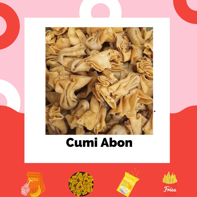 

Cumi Abon - Pangsit Cumi Isi Abon - Snack Cemilan Jajan Kiloan