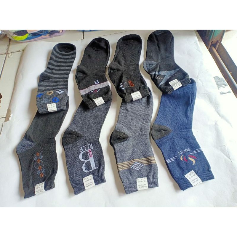 KAOS KAKI CASUAL MOTIF KAOS KAKI MENS SOCK 3/4 (Dewasa remaja)