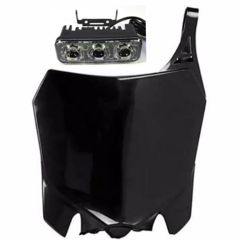 Papan Nomor CRF250 / CRF150L Plus Lampu LED 3 Mata