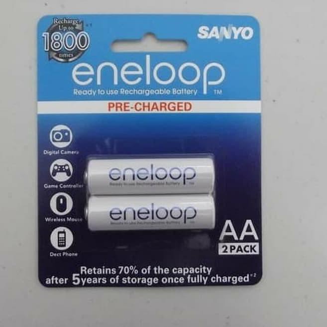 『reѕтocĸ』 Baterai Charger SANYO ENELOOP AA 1900Mah - Baterai Cas AA SANYO ENELOOP 1900Mah - Battery