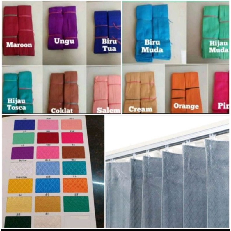 Gorden plisket biasa Gorden jendela gorden pintu