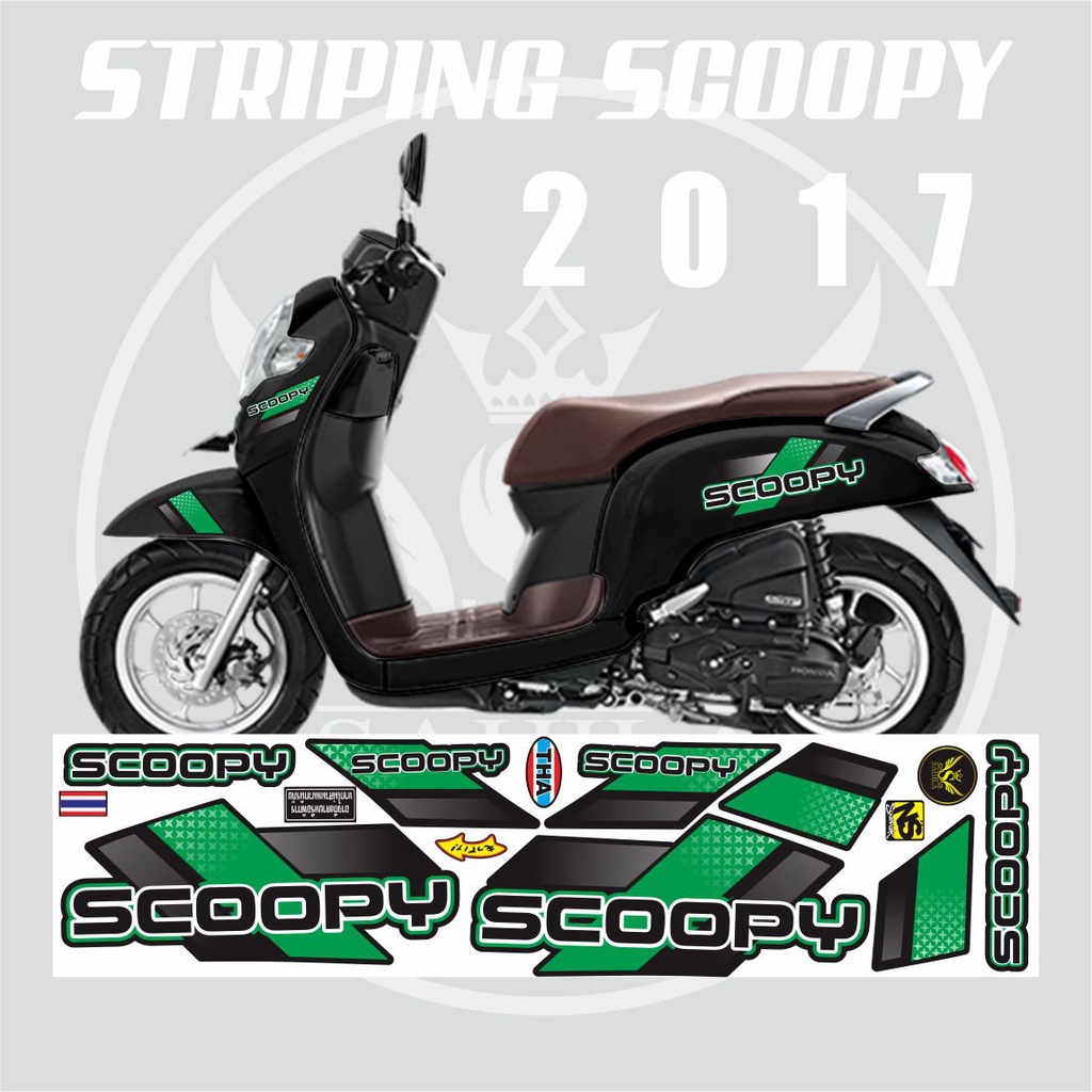 STRIPING VARIASI SCOOPY VARIASI LIS SCOOPY SIMPLE / VARIASI STRIPING SCOOPY 2017 SIMPLE 001 HIJAU
