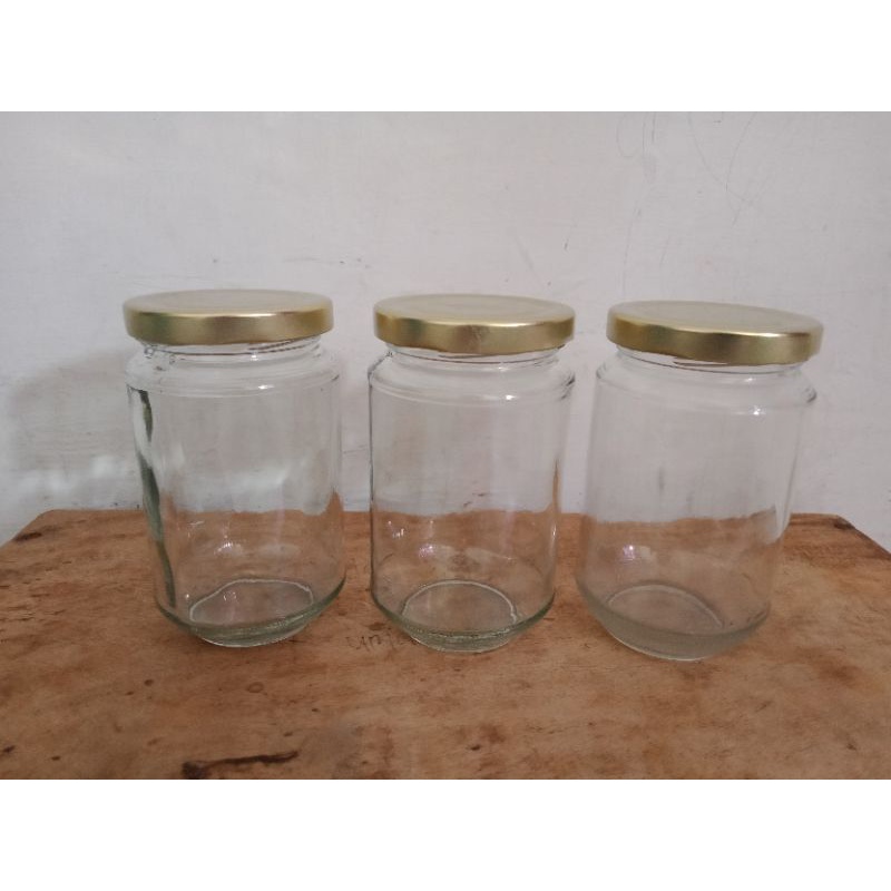 BOTOL KACA SILINDER 250ML / BOTOL SELAI / BOTOL MADU / BOTOL SAMBEL bekas