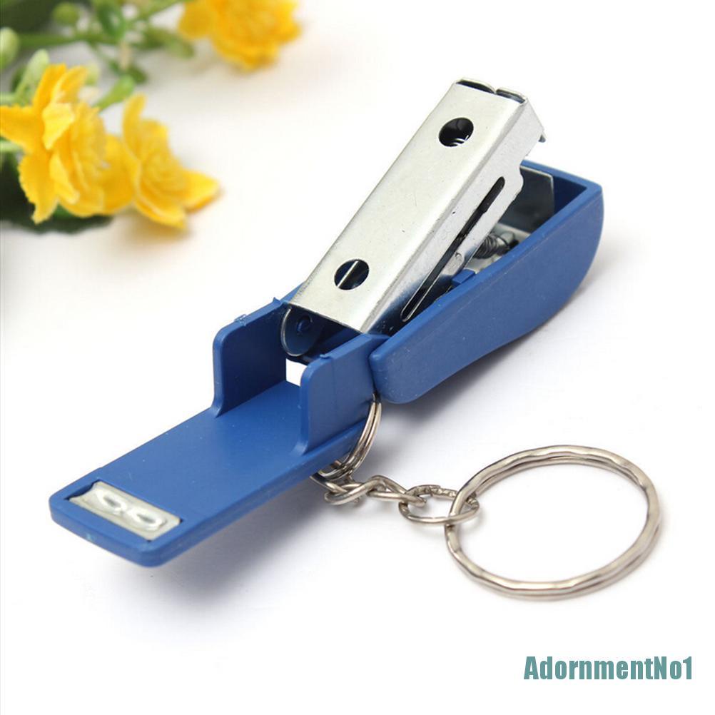 (AdornmentNo1) Gantungan Kunci Stapler Mini Portable Untuk Rumah / Kantor / Sekolah