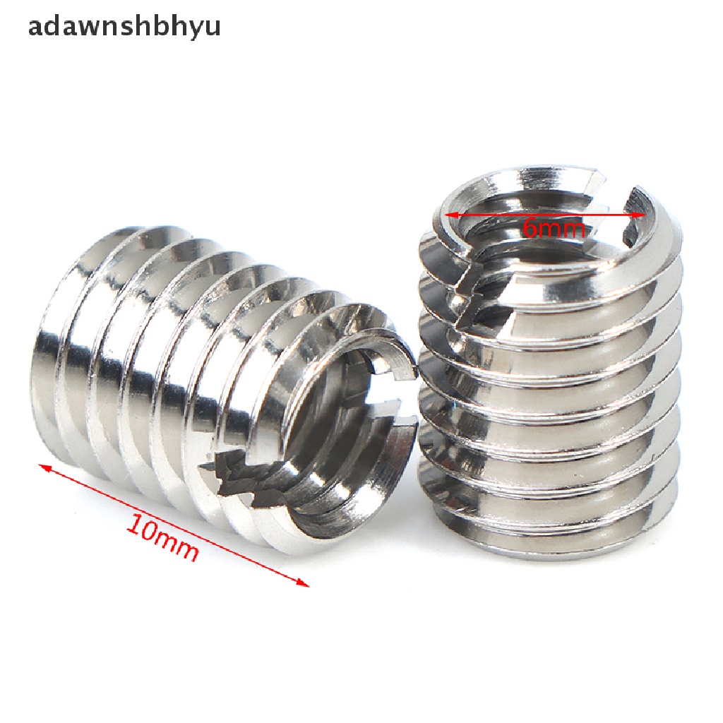 Adawnshbhyu 10PCS Adapter Drat Stainless Steel Perubah M8 8mm Male To M6 6mm Female
