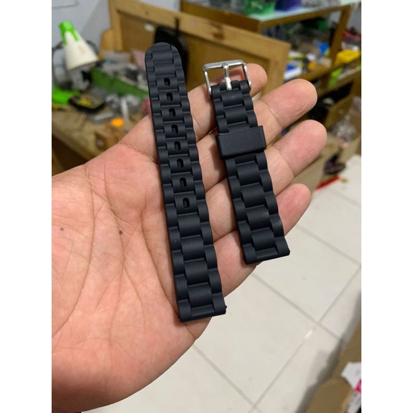 Strap Tali Jam Tangan Karet Lembut Motif 18MM