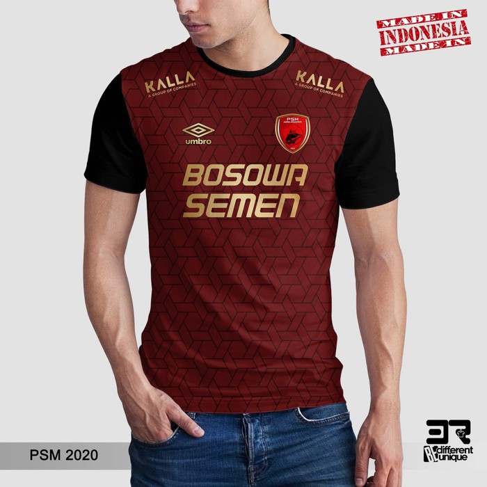KAOS PRINT 3D DISTRO 3R UNISEX DEWASA & ANAK MOTIF SEPAK BOLA LOKAL PSM MAKASSAR ( PSM 2020 )