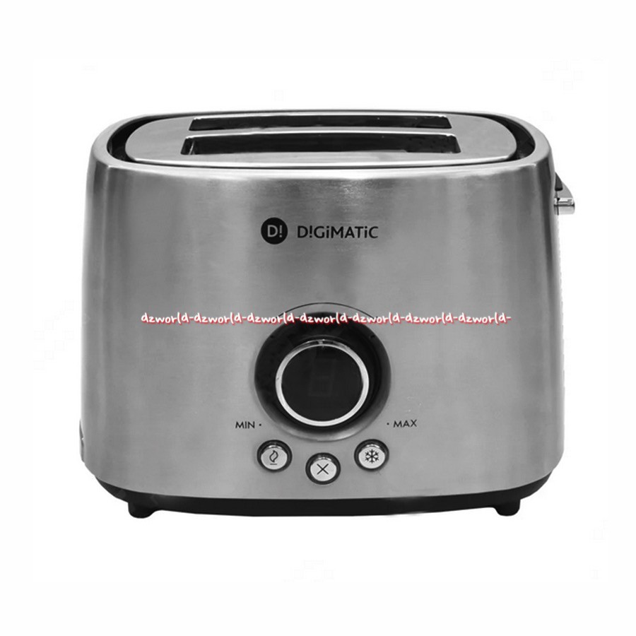 Digimatic Toaster Pemanggang Roti LCD Digital Stainless Steel Silver