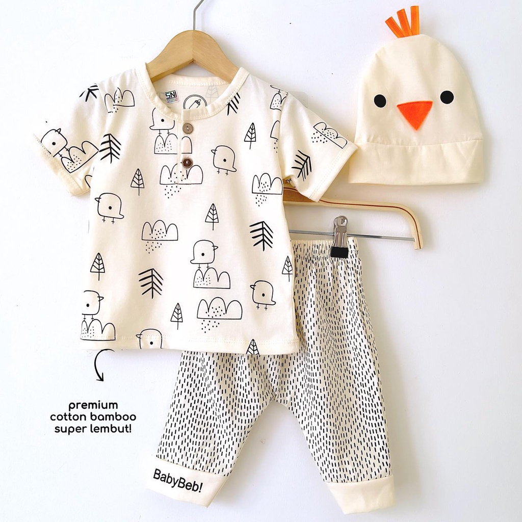 BERSERTIFIKASI SNI BOHOCHICK BABYBEB Baju Setelan Kaos Topi Celana Pergi Jalan Lucu Fashion Anak Bayi Cowok Laki Terlaris Murah BOHO FOREST