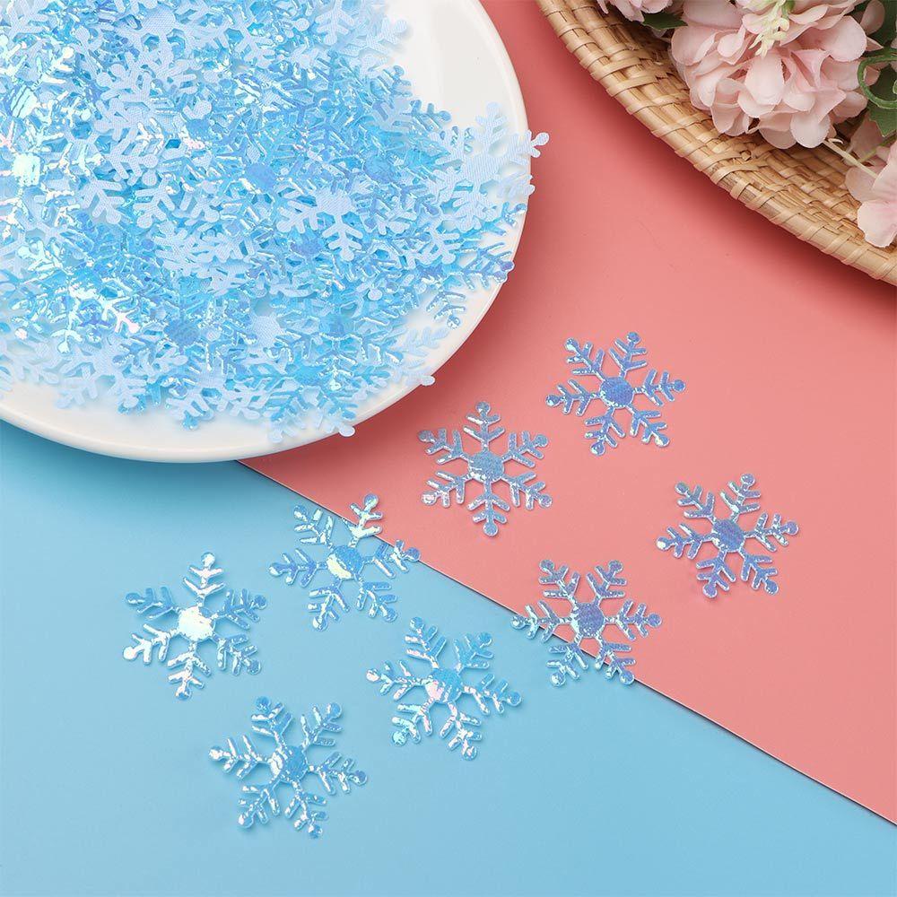 Nanas100 /200/300Pcs Natal Confetti Glitter Aksesori Dekorasi Pernikahan Perlengkapan Pesta Ulang Tahun Xmas Snowflake