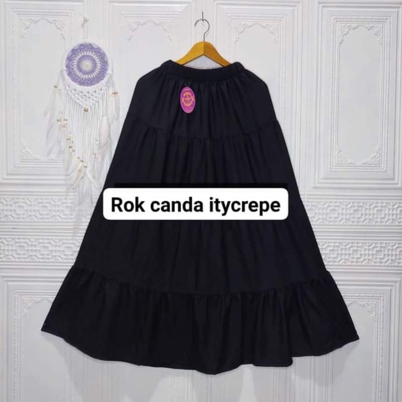 ROK CANDA SKRIT // BISA COD // ROK SUSUN BAHAN ITYCREP PREMIUM REALPICT