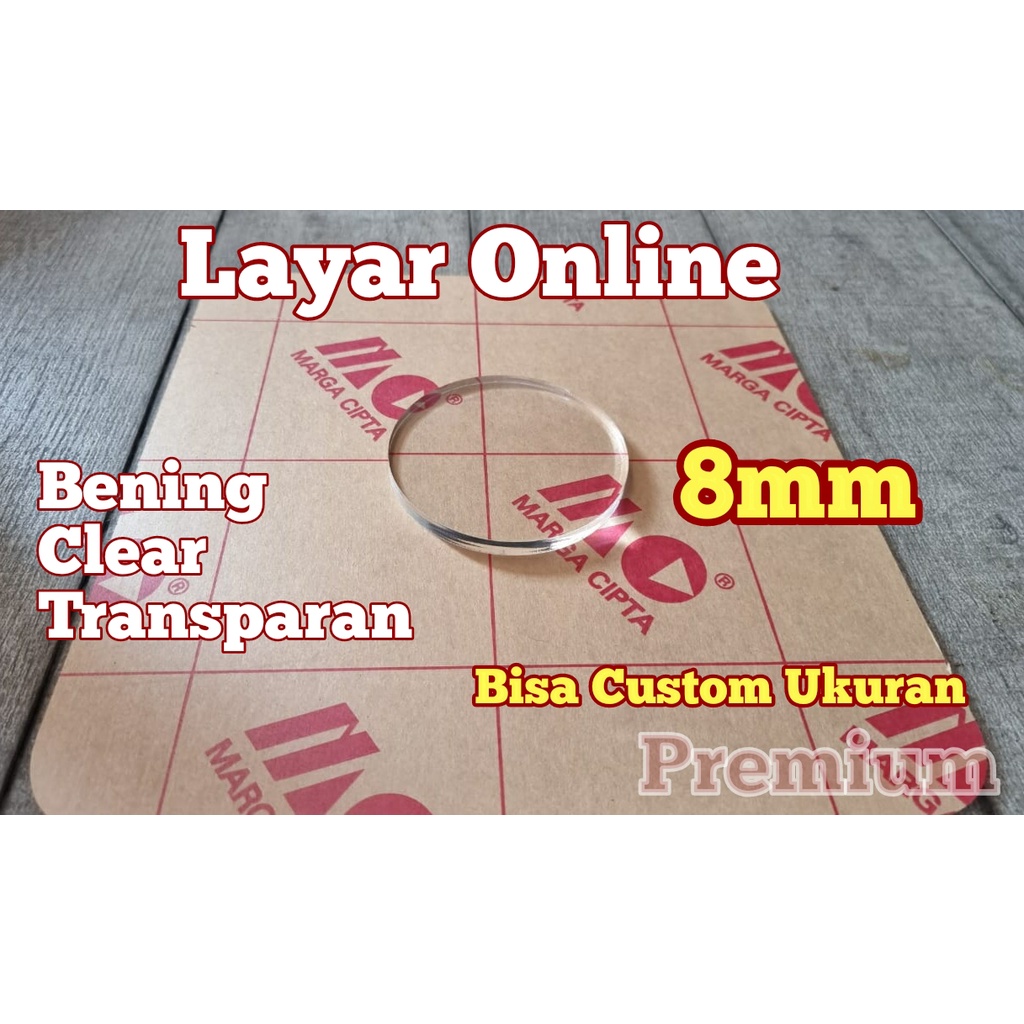 PREMIUM Acrylic Bening 8mm Diameter 84cm Laser Cutting Akrilik Bulat