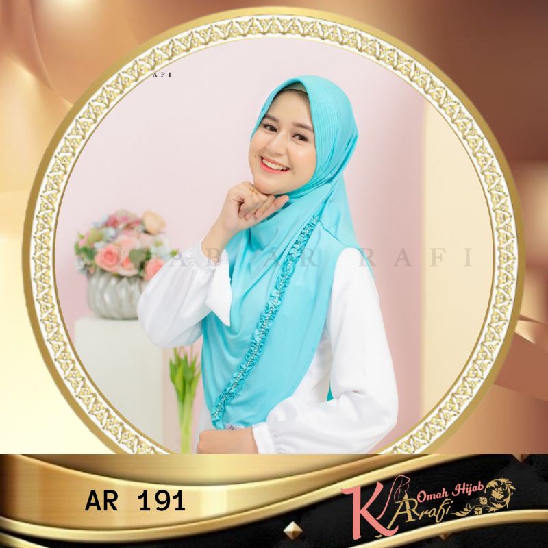 Jilbab Hijab Kerudung Bergo Instan Antem Terbaru 2021 AR191 Arrafi ORI Hijab Wanita Cantik Elzatta