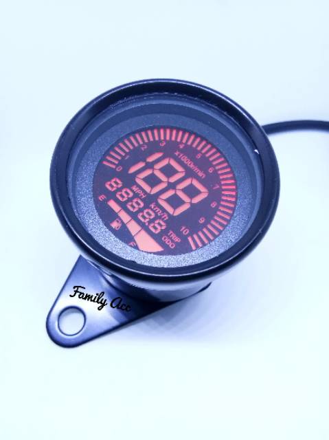 Speedometer Komplit Digital LED Km Fuelmeter Digital Tachometer Modif Caferacel Japstyle Xride Beat