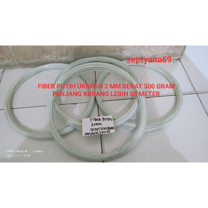 Ruji jeruji fiber putih 2 mm 500gram