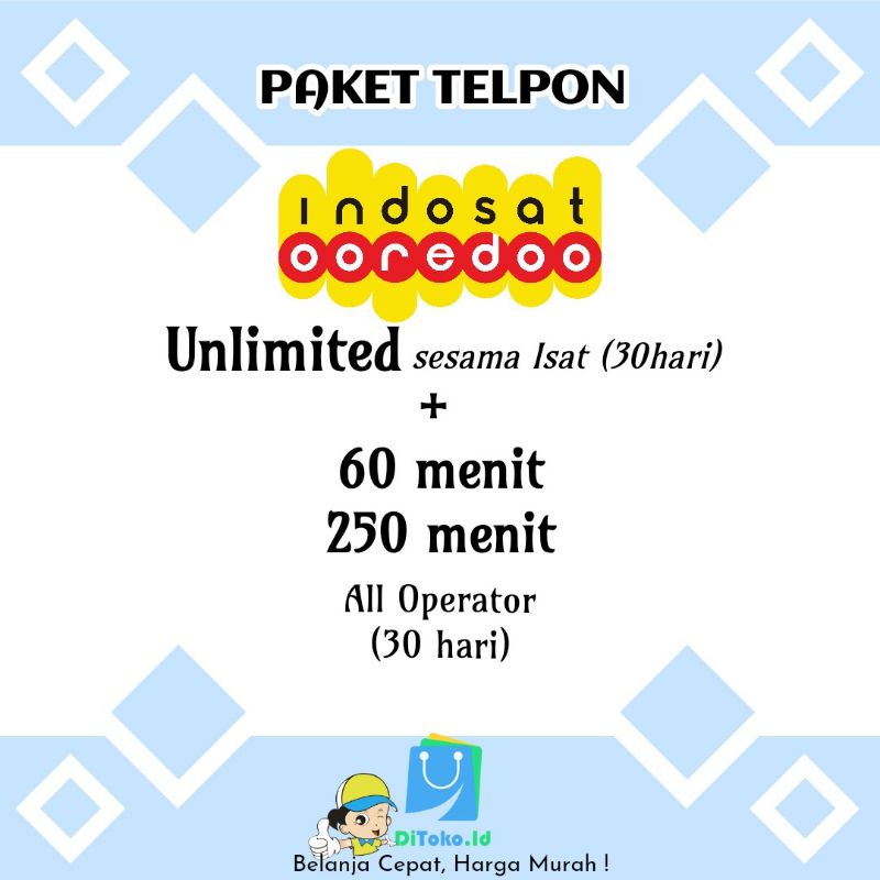 Paket Telpon Indosat Unlimited 30 hari