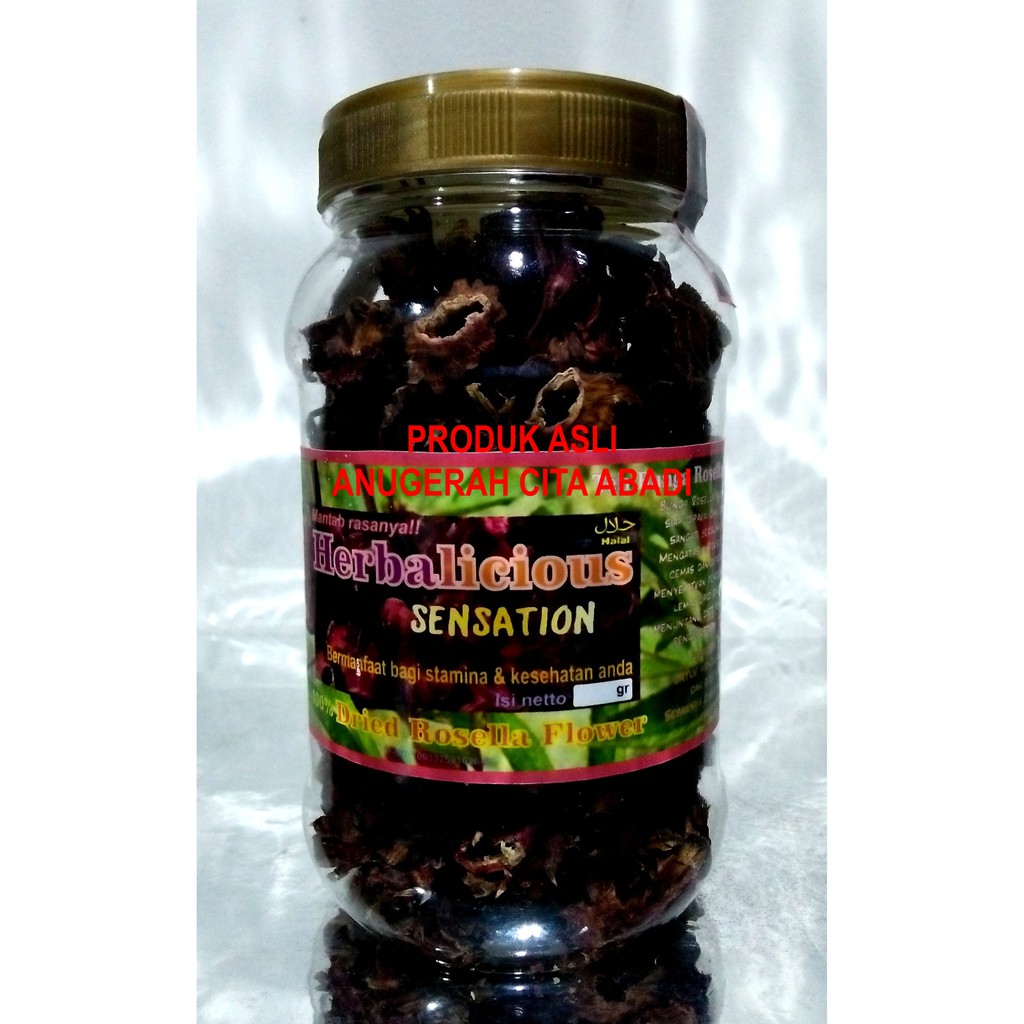 

Teh Bunga Rosella Merah Kering Herbalicious Sensation Pure Dried Red Rosella Tea 50gr Toples Plastik